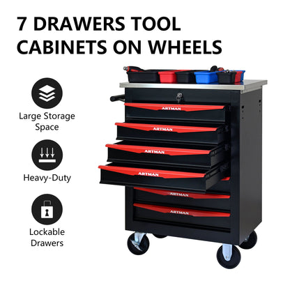 Drawer Multifunctional Tool Cart With Wheels For Garage Daily Nest