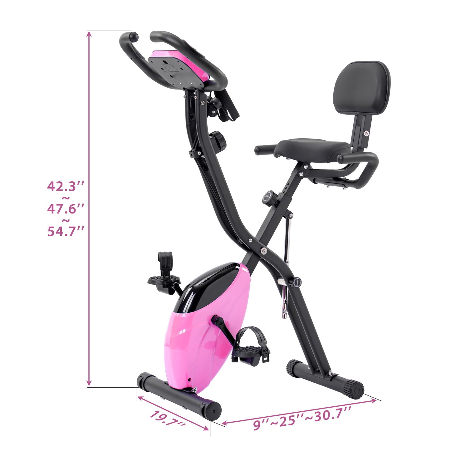 Exercise Bike Folding Stationary Bikes For Home With 16 Level Magnetic Resistance Daily Nest