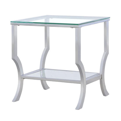 Saide - Rectangular Glass Top Table CoasterEssence