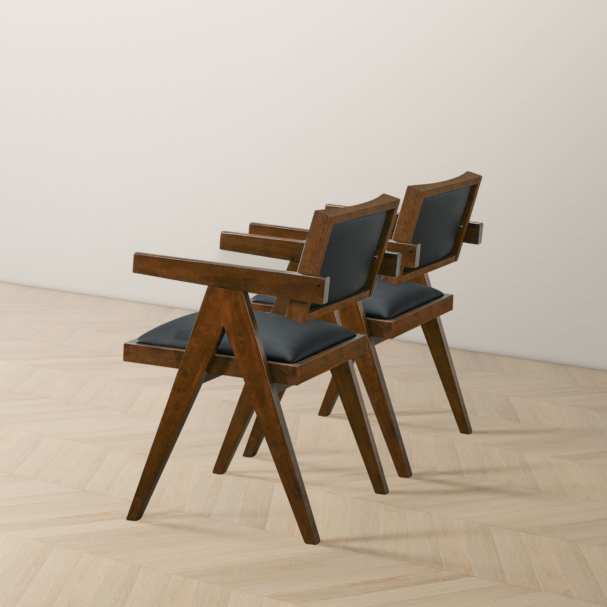 Athena - Dining Chair (Set of 2) - Black / Brown Ashcroft Furniture