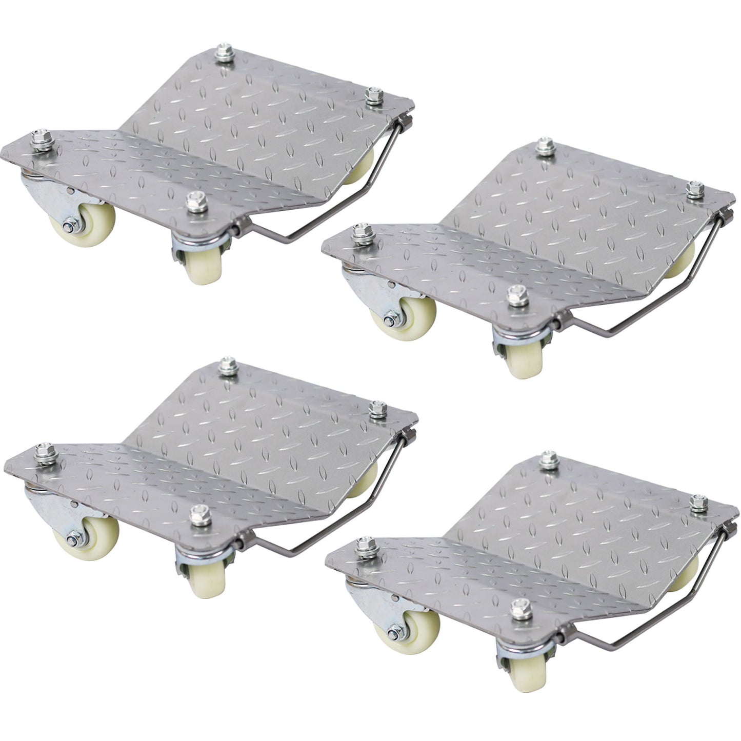 Heavy Duty Car Dolly Set, 6000Lbs Capacity, Metal Construction - Gray Daily Nest