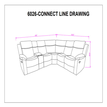 Sectional Sofa With Recline And Storage Global Furniture USA