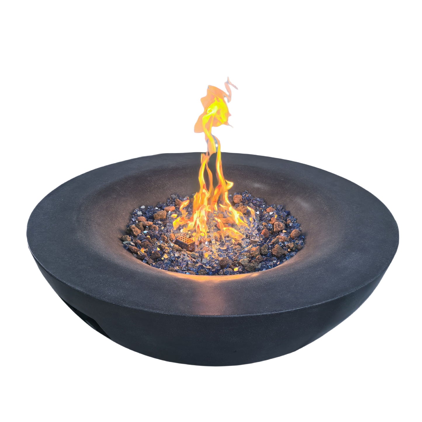 Outdoor Concrete Propane Gas Fire Pit Bowl Home Essentials
