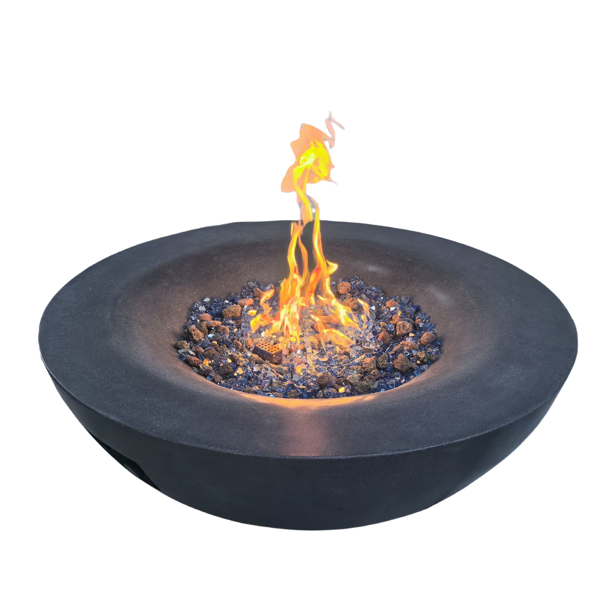 Outdoor Concrete Propane Gas Fire Pit Bowl Home Essentials
