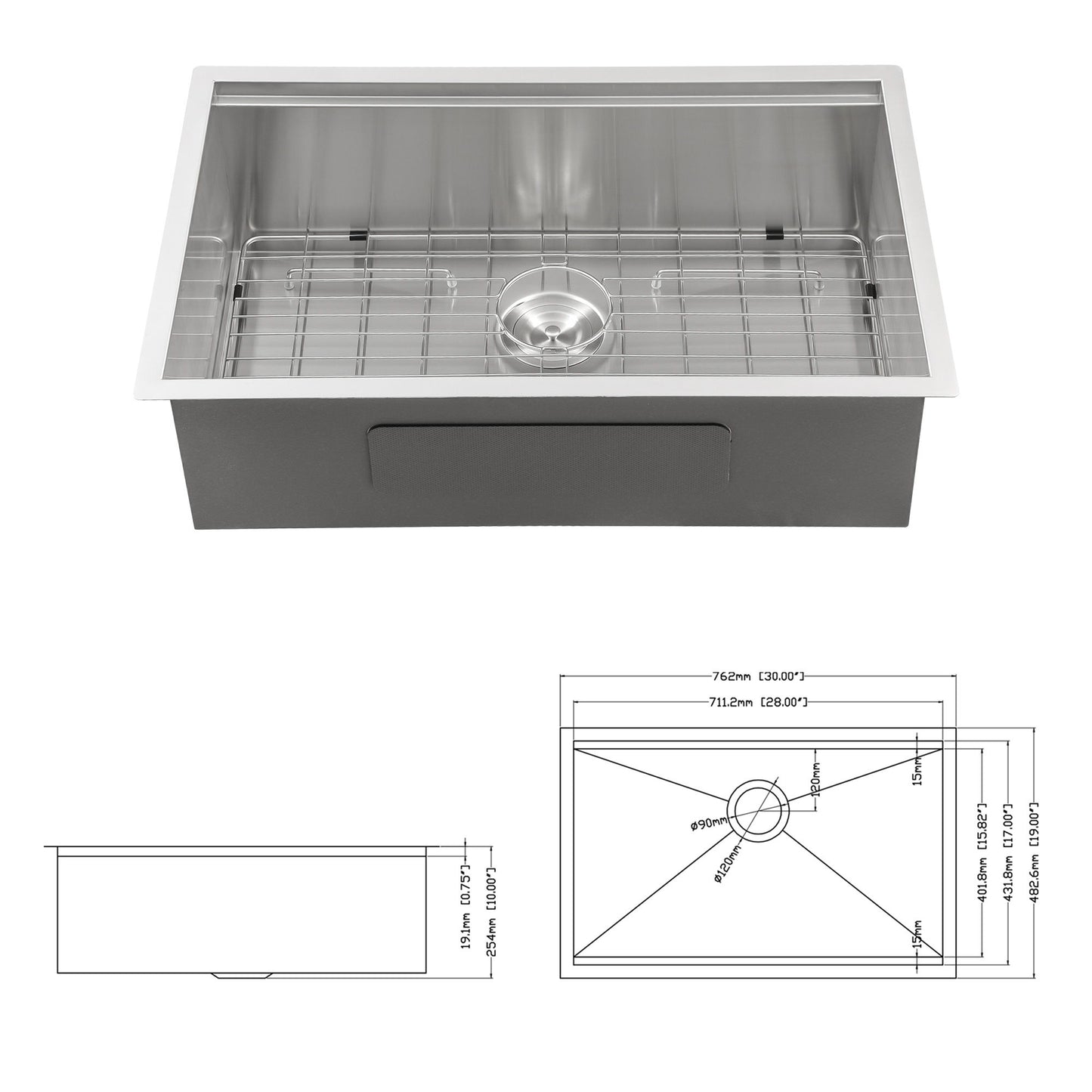 Single Bowl, Undermount Workstation, Kitchen Sink With Accessories Daily Nest