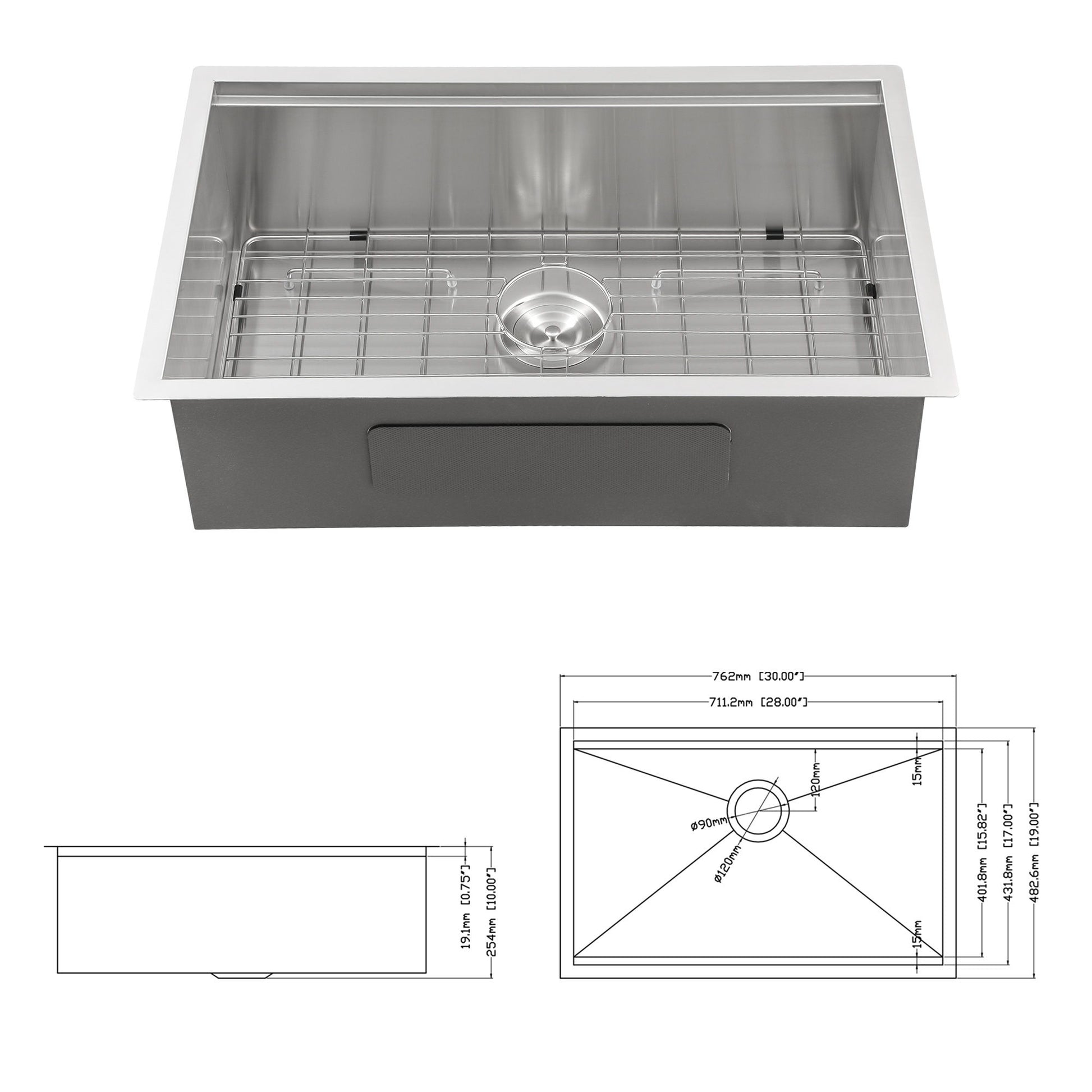 Single Bowl, Undermount Workstation, Kitchen Sink With Accessories Daily Nest