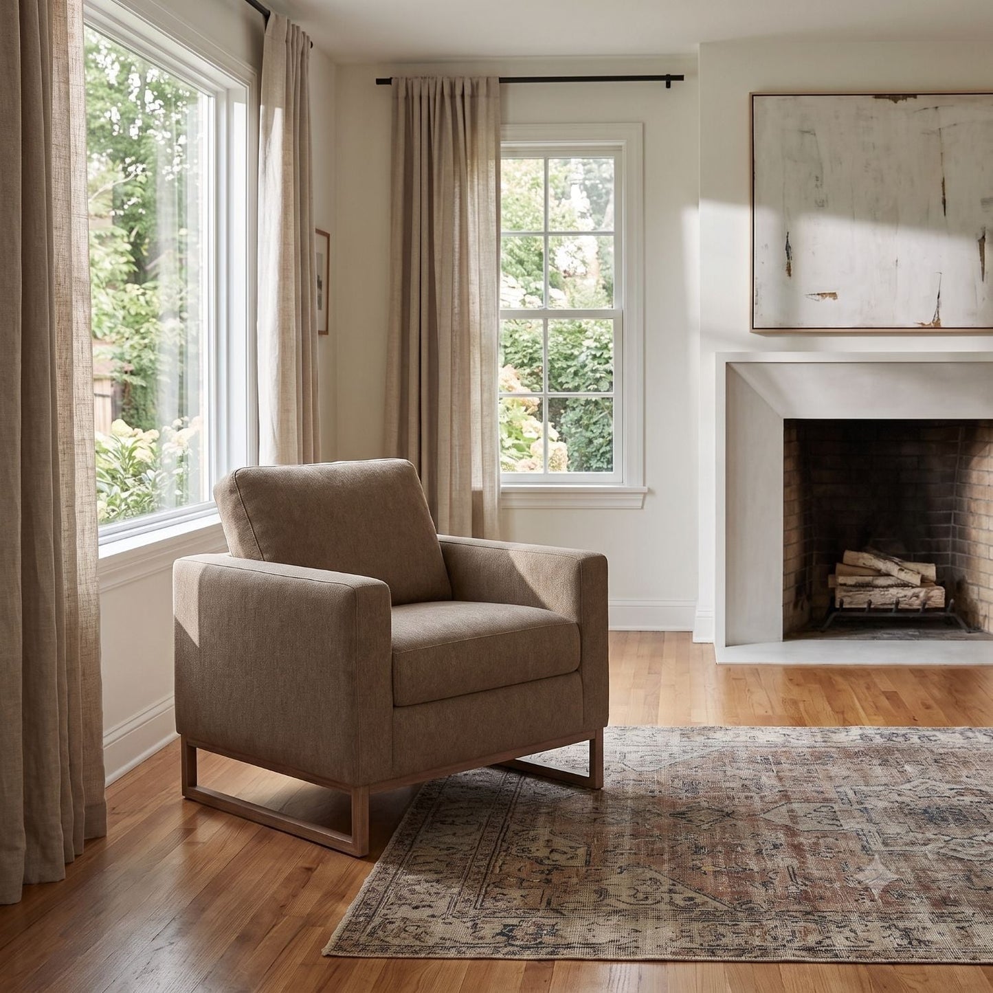 Accent Chair With Track Arm Design Emerald Home