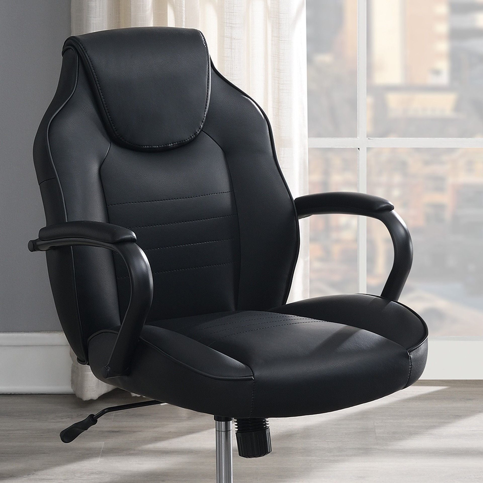 Gaming And Office Chair With Padded Arms, Adjustable Height Home Essentials