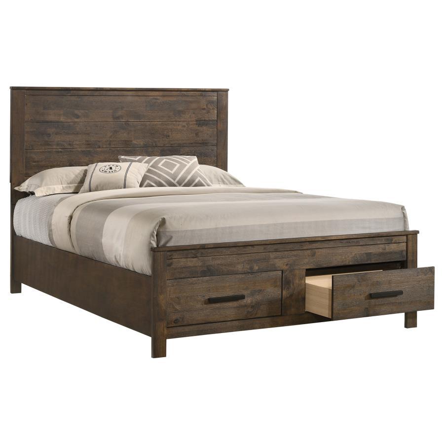 Woodmont - Queen Headboard & Footboard, Box 1 of 3 - Rustic Golden Brown CoasterEveryday