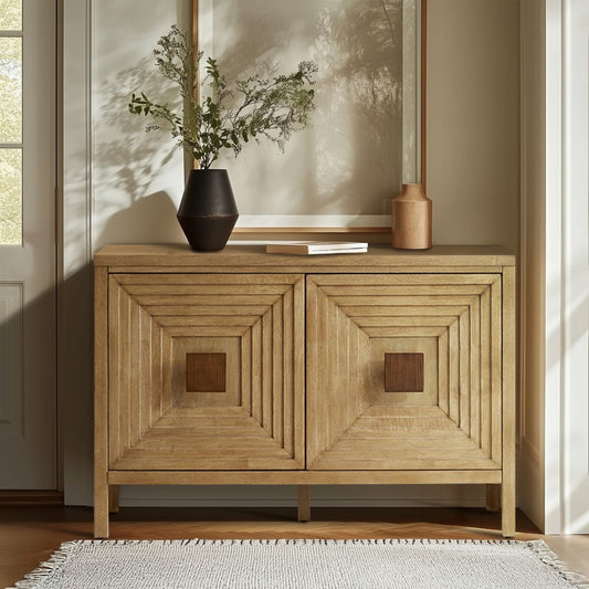 Paige - 2 Door Accent Cabinet With Adjustable Shelves - Natural Madison Park
