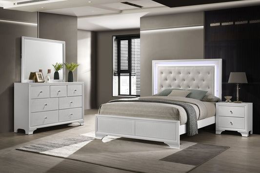 Lyssa - Bedroom Set - Oat / Frost Crown Mark