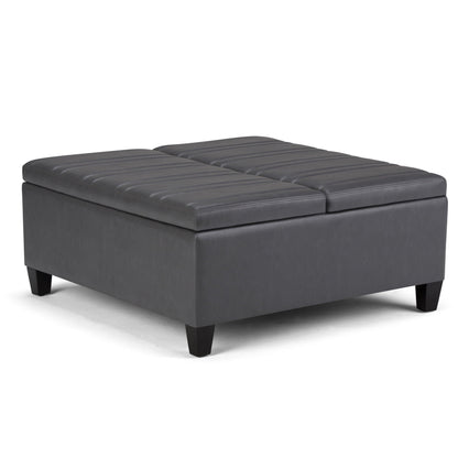 Ellis - Coffee Table Storage Ottoman Contemporary Design Simpli-Home