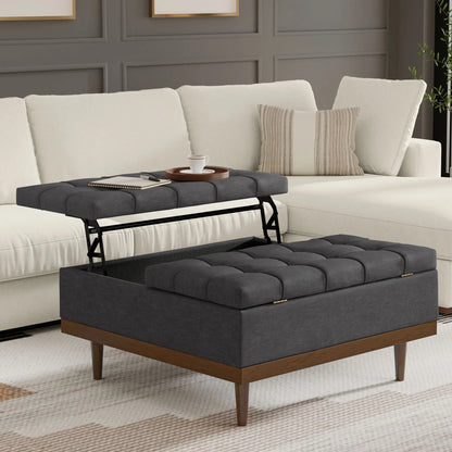 Mariah - Upholstered Lift Top Table Storage Ottoman Simpli-Home