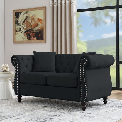 Chesterfield Sofa With Rolled Arms And Nailhead Trim Home Essentials
