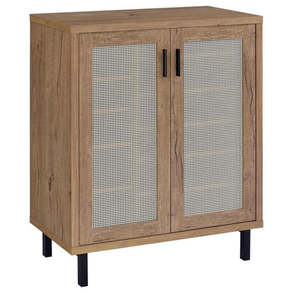 Teller - 2-Door Shoe Storage Cabinet - Natural Oak Coaster Fine Furniture