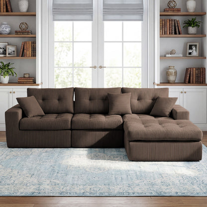 Corner Chaise L-Shaped Sectional Sofa Bed Home Essentials