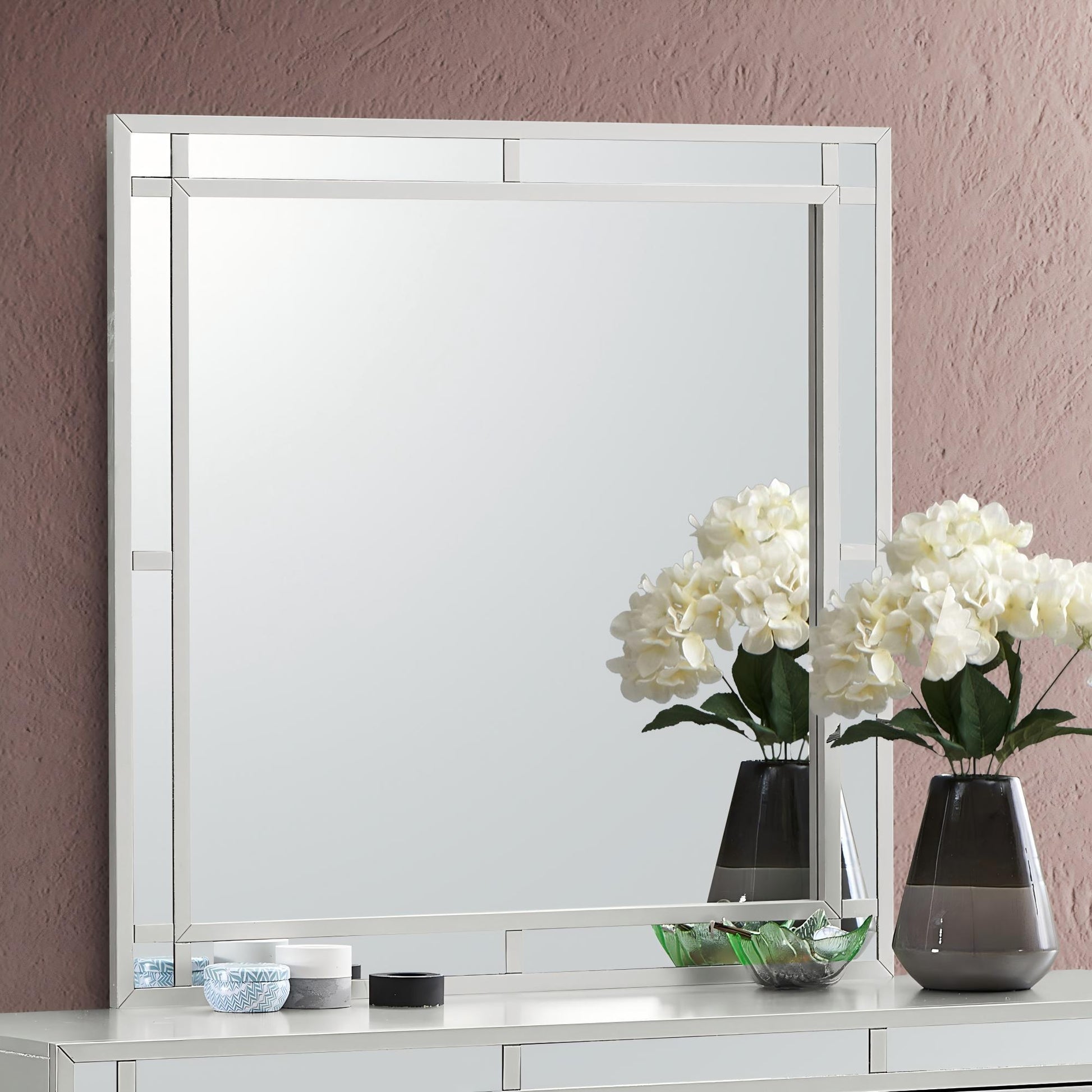 Madison - Mirror - Silver Champagne Glory Furniture