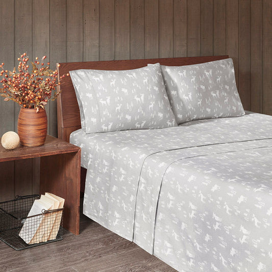 California King Sheet Set - Gray Moose