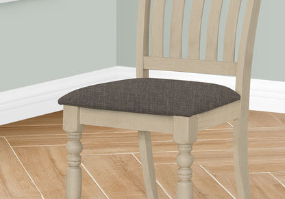 Dining Chair, Upholstered, Side, Transitional (Set of 2) - Gray 8th Street