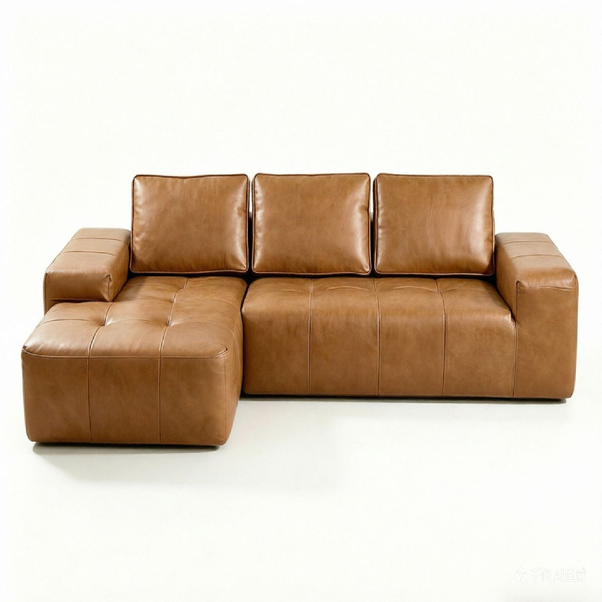 Boneless Modular Sofa For Living Room (Left) - Brown Home Essentials