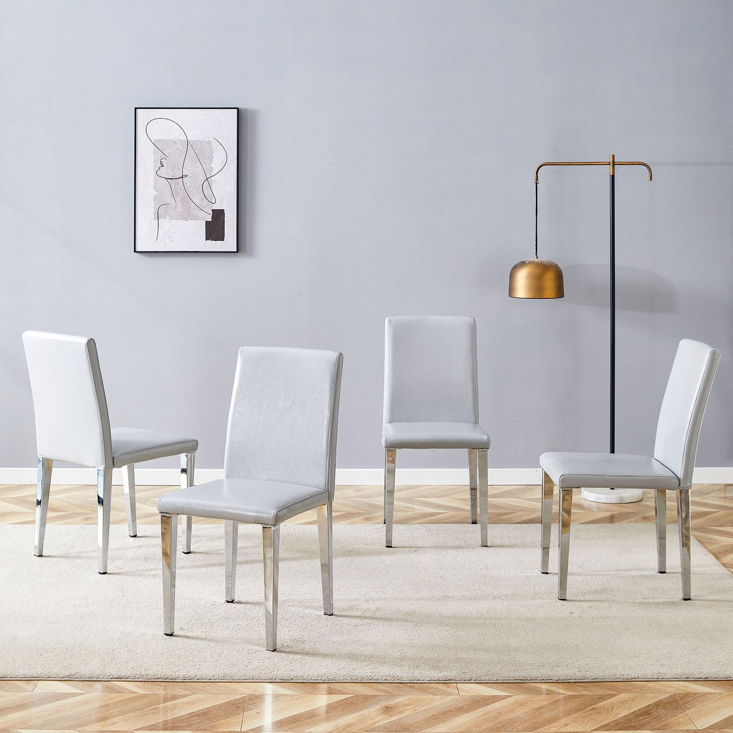 Simple And Versatile Dining Chairs With Metal Legs Home Essentials