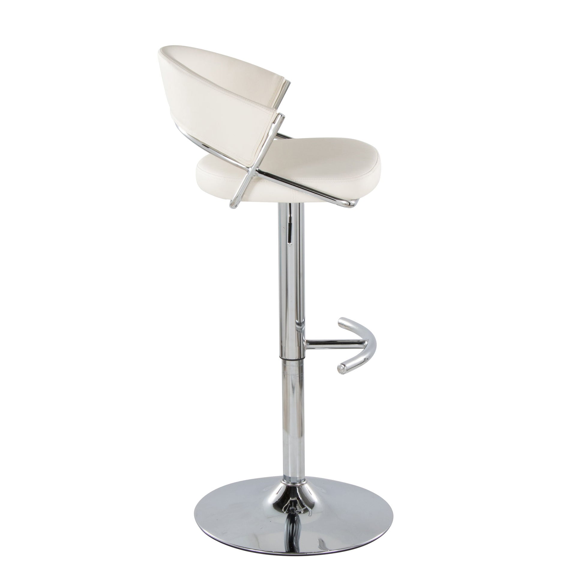 Jie - Contemporary Adjustable Barstool With Swivel & Rounded T Footrest (Set of 2) Lumi Source