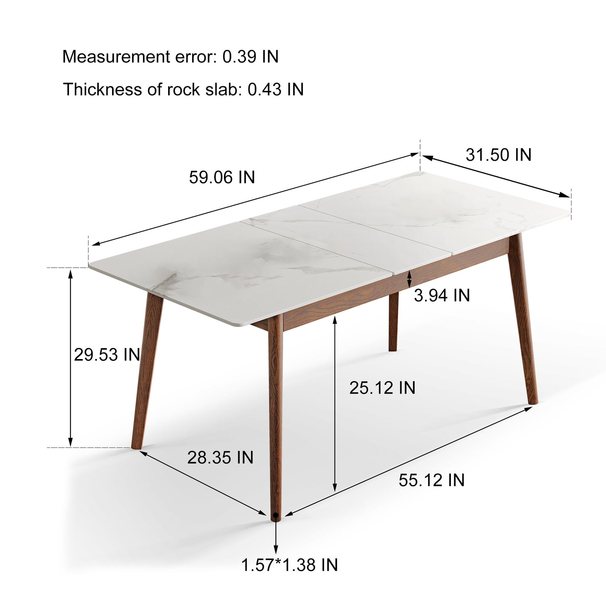 Round Corner Diagonal Leg Telescopic Table For 6 - 8 People To Meet Dining Table Home Essentials