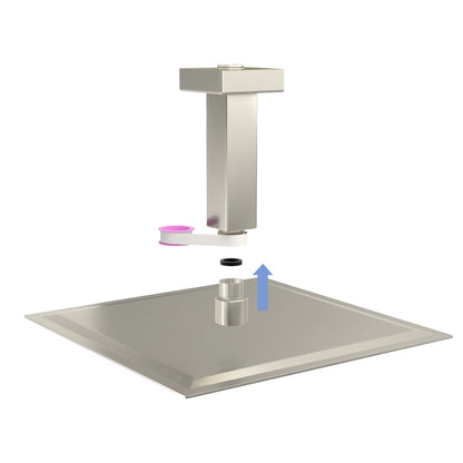 Ceiling Mounted Shower Arm With Flange Stainless Steel Daily Nest