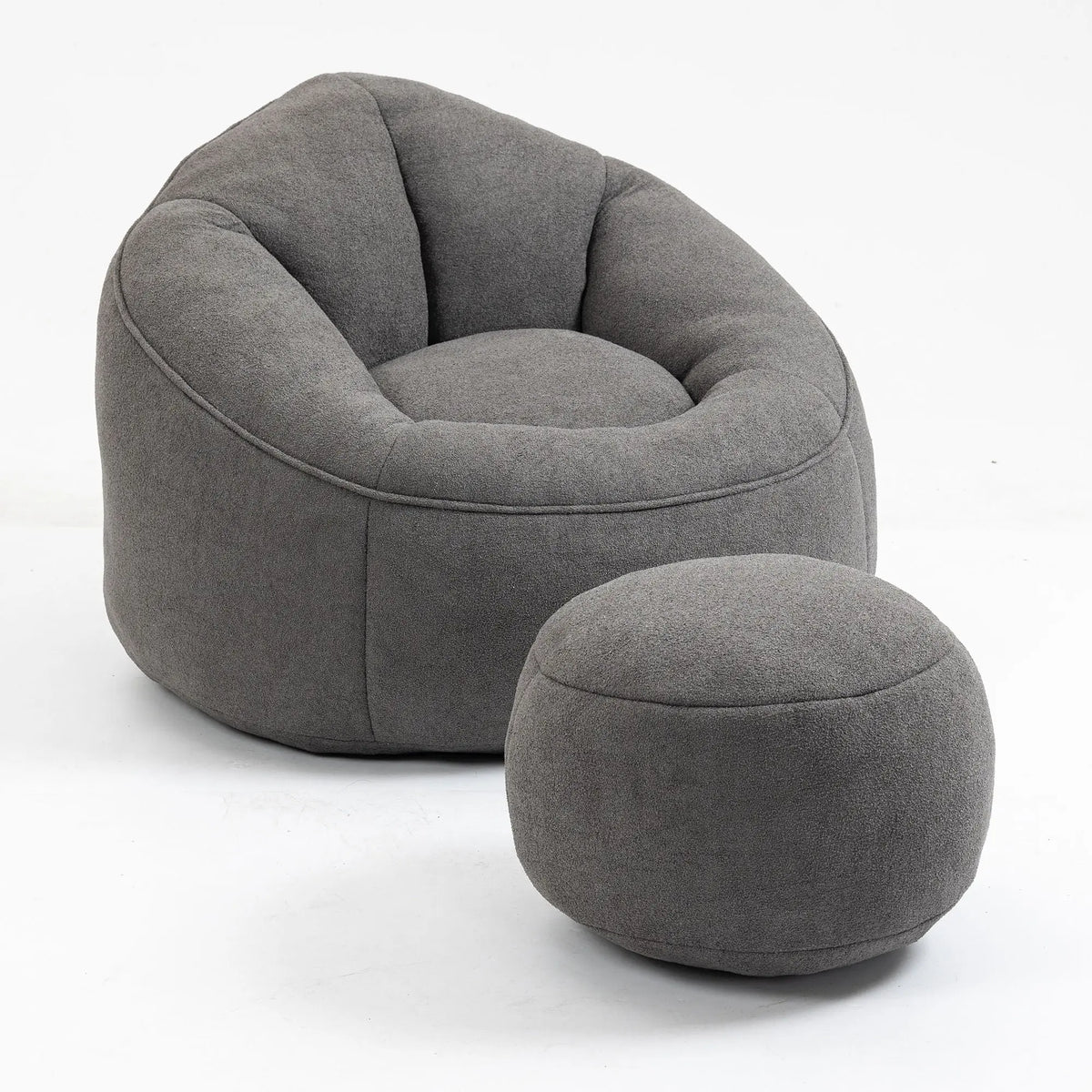 Bedding Bean Bag Sofa Chair High Pressure Foam With Footrest Home Essentials