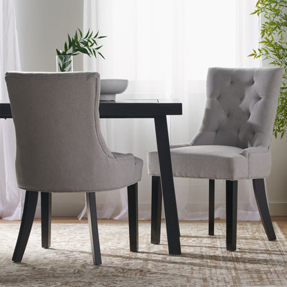 Contemporary Cheney Dining Chair Set With Tufted Design Noble House