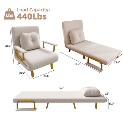 5 In 1 Folding Sofa Bed With 5 Position Adjustable Backrest Home Essentials