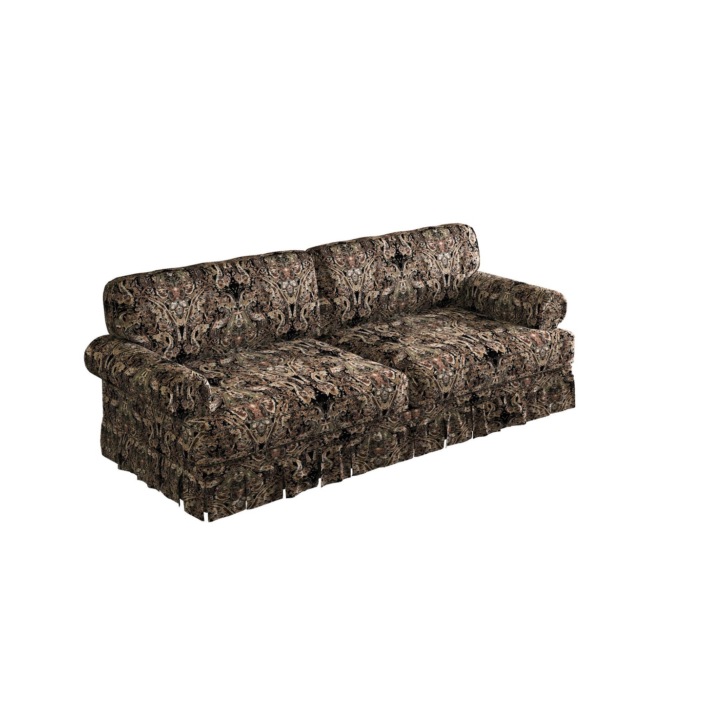 Luxuriously Comfortable Cloud Couch Sofa With Elegant Rolled Arms & Pleated Skirt Design Home Essentials