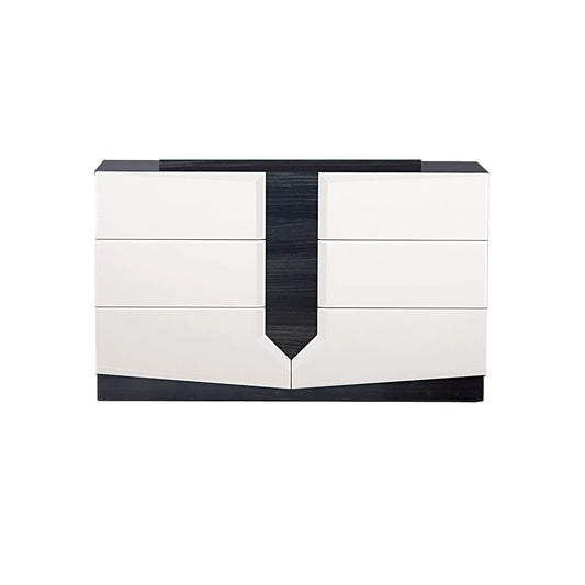 Vios - Zebra High Gloss Dresser - White Global Furniture USA