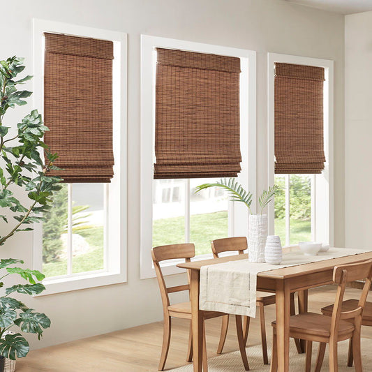 Eastfield - 35" Light Filtering Roman Shade - Teak