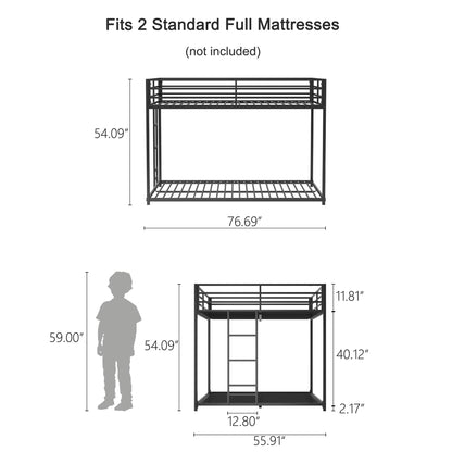 Adam - Full Over Full Bunk Bed - Black House & Home Furniture
