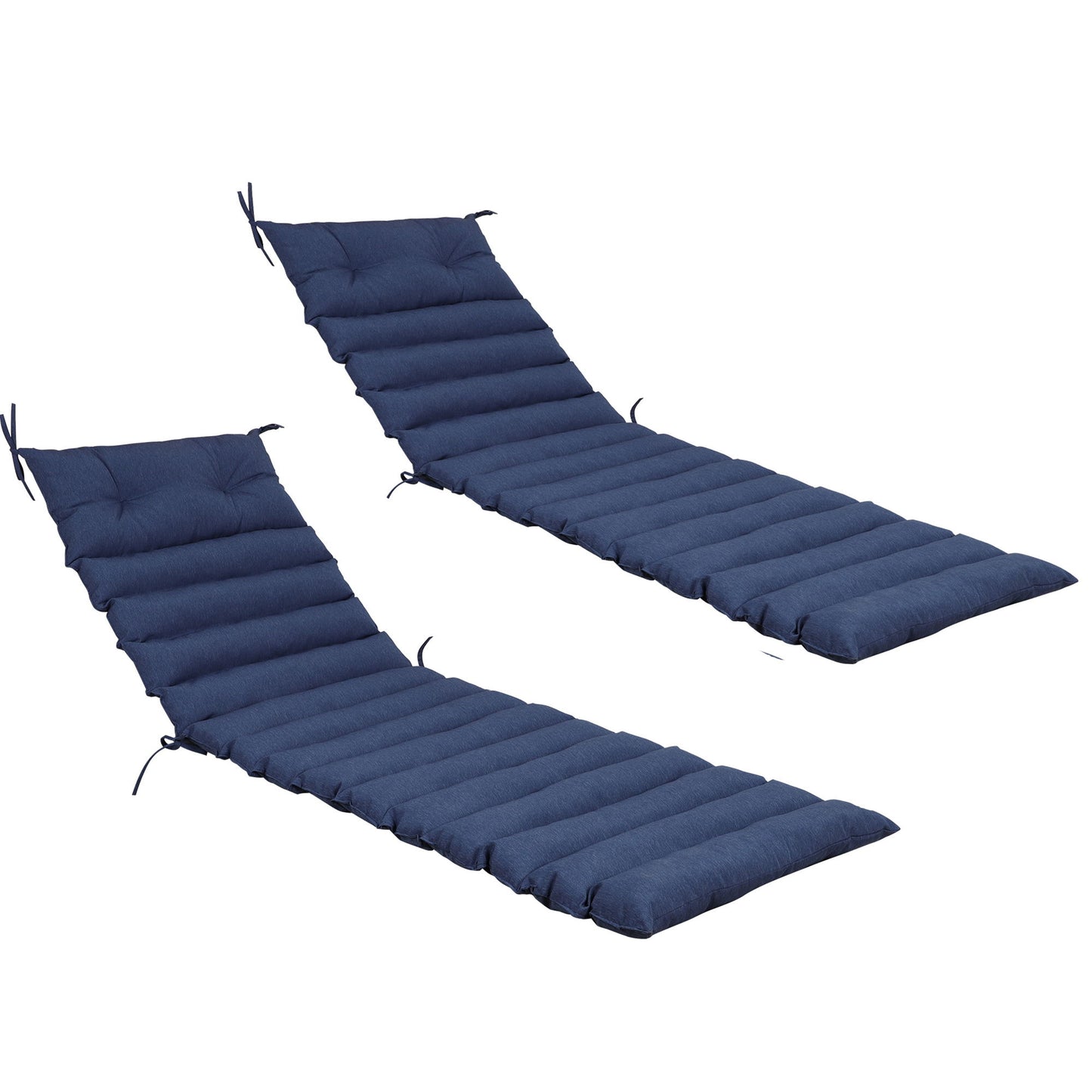 2 Piece Outdoor Chaise Lounge Chair Cushion Set Home Essentials