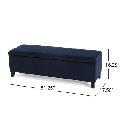 Upholstered Storage Ottoman Bench Noble House