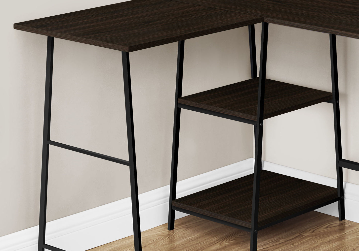 Computer Desk, Home Office, Corner, Storage Shelves, L Shape, Work, Laptop, Contemporary, Modern 8th Street