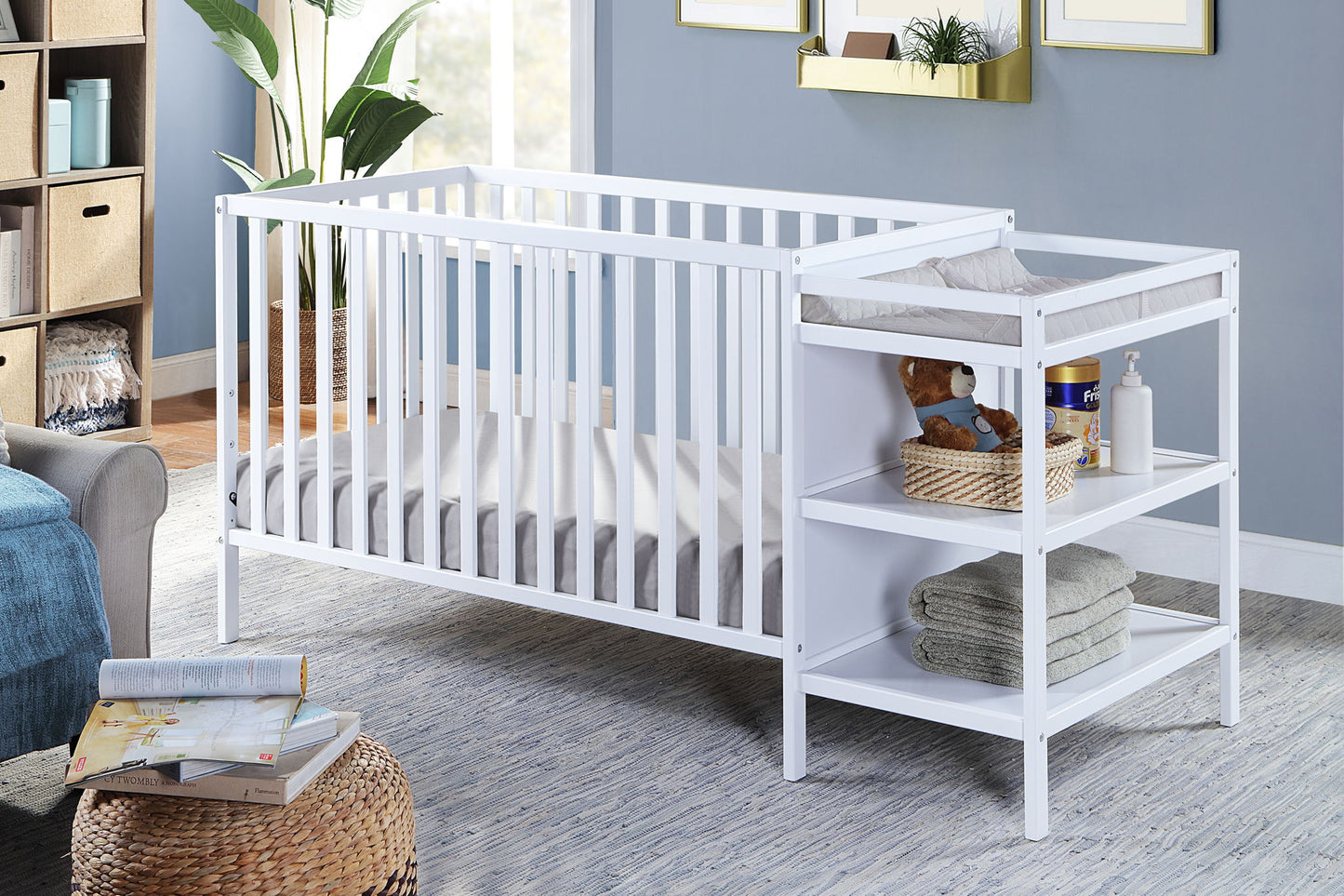 Palmer - 3-in-1 Convertible Crib / Changer Combo Suite Bebe