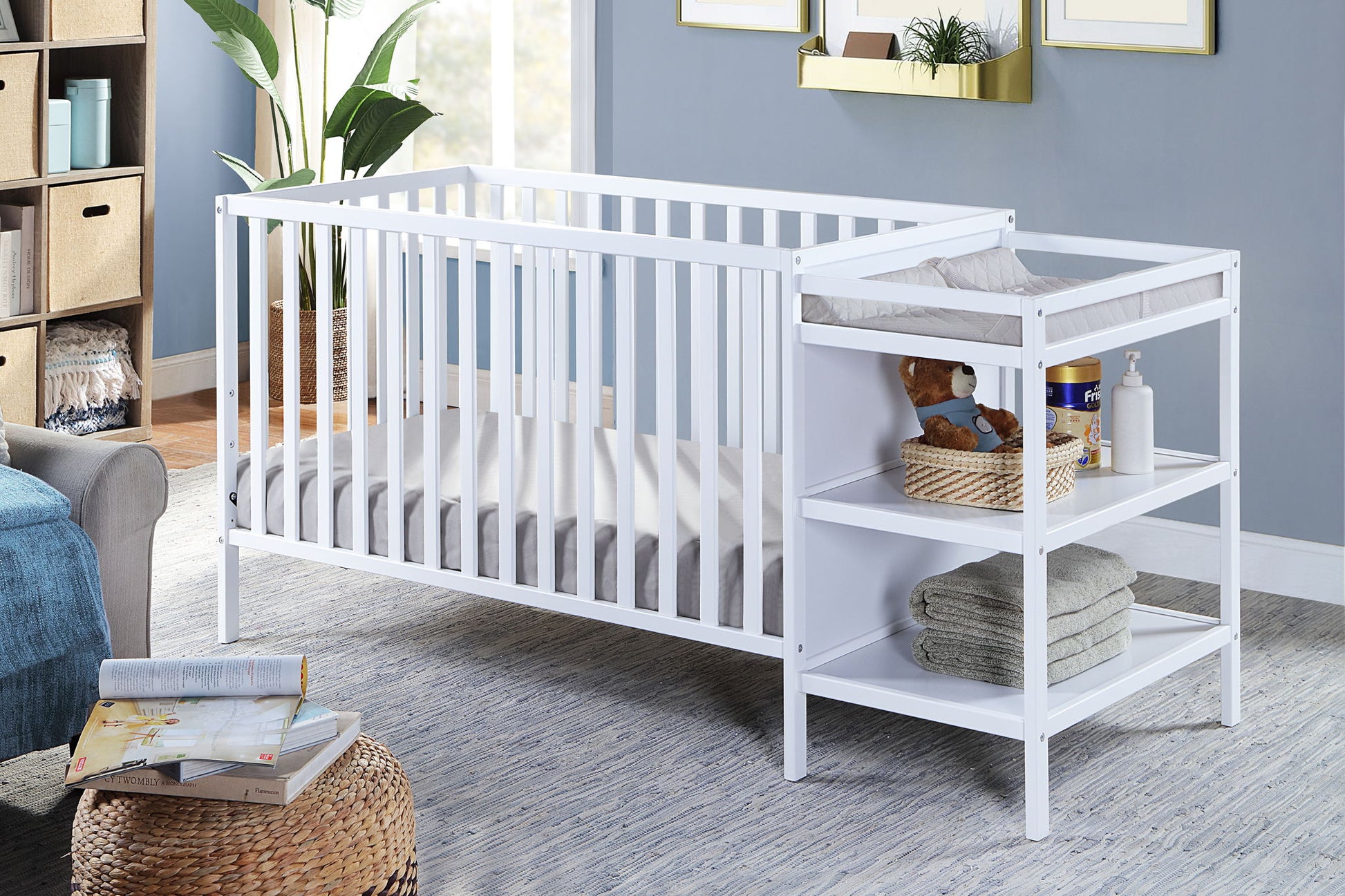 Palmer - 3-in-1 Convertible Crib / Changer Combo Suite Bebe
