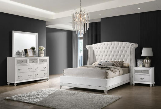Barzini - Upholstered Tufted Bedroom Set CoasterEveryday