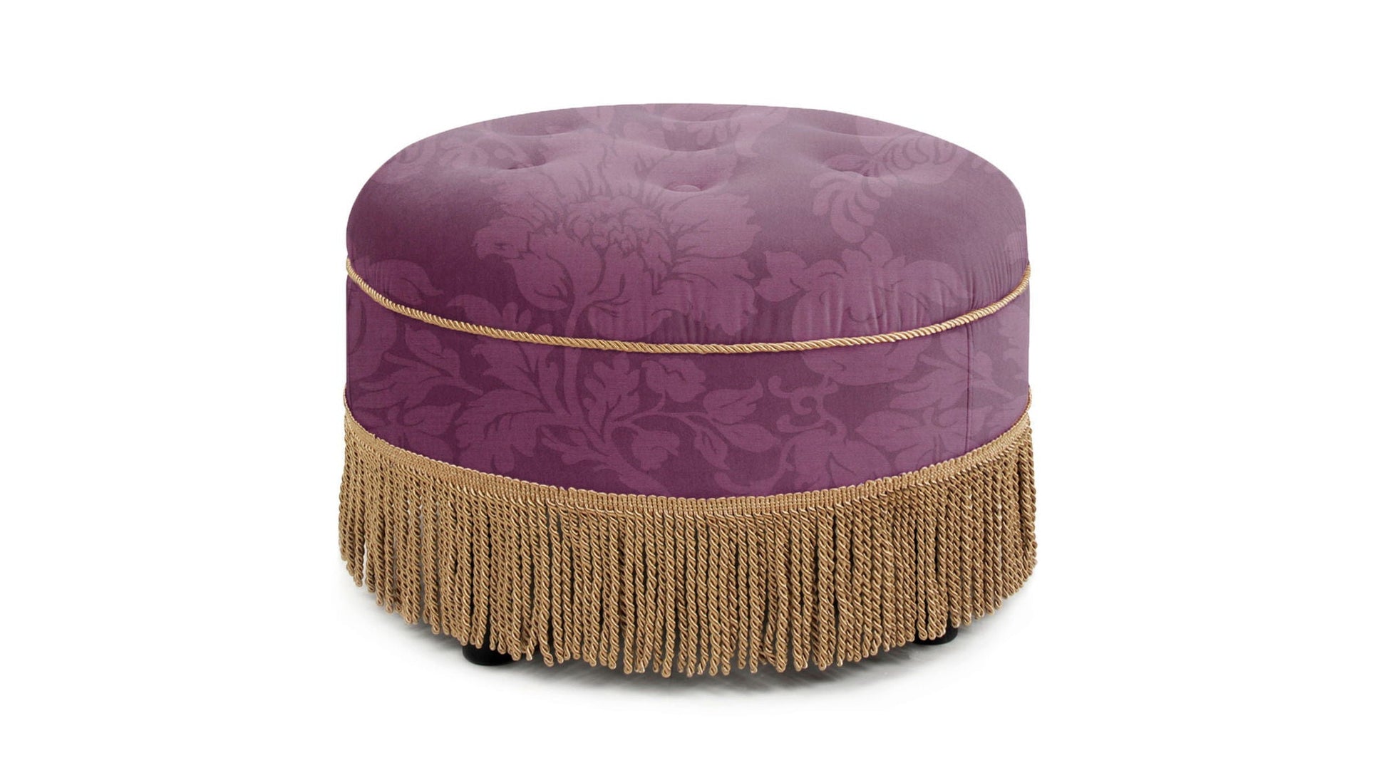 Yolanda - Luxurious Upholstery Round Upholstered Accent Ottoman Jennifer Taylor Home