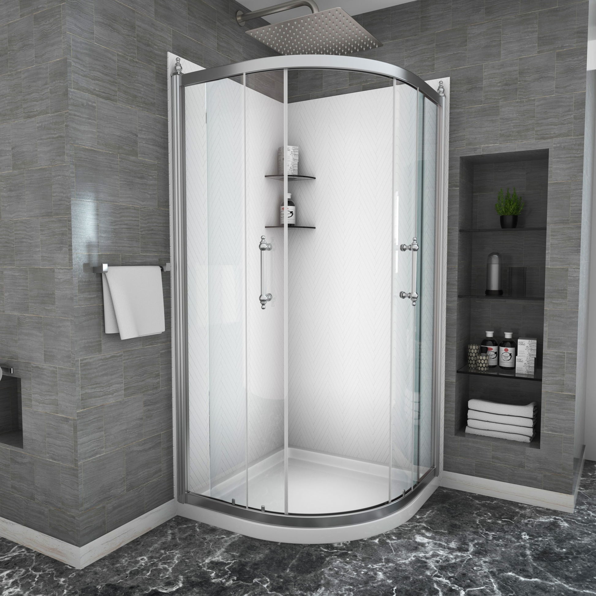 Framed Tub Shower Enclosure With Clear Tempered Glass Daily Nest