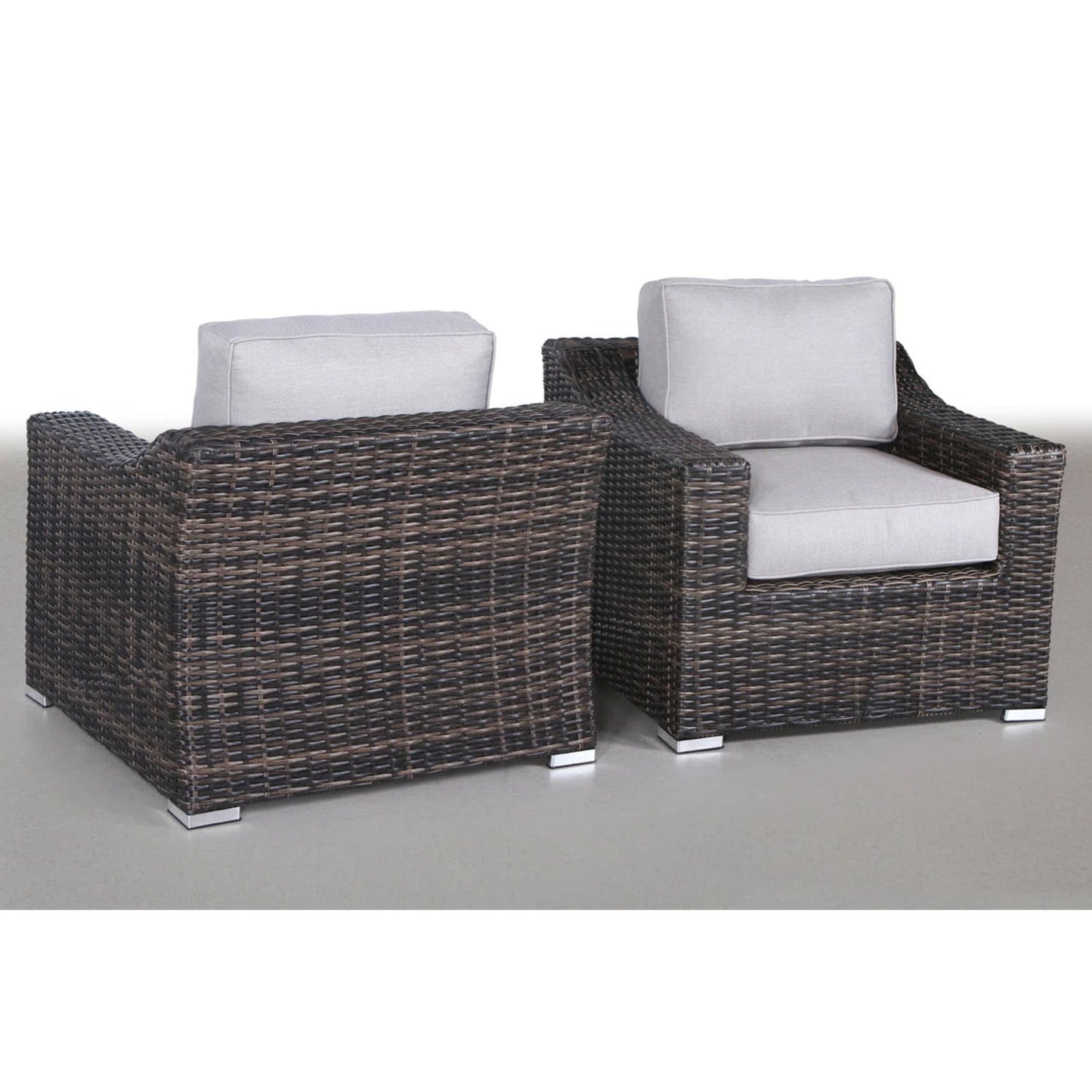 Modern Patio Chair With Cushions (Set of 2) - Brown LSI Patio Furniture