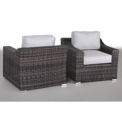 Modern Patio Chair With Cushions (Set of 2) - Brown LSI Patio Furniture