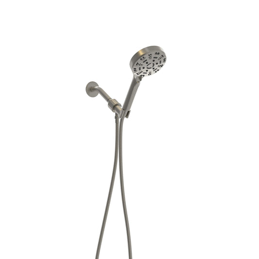Multi Function Adjustable Hand Shower 8 Function Hand Shower, Plastic Construction - Brushed Nickel Daily Nest