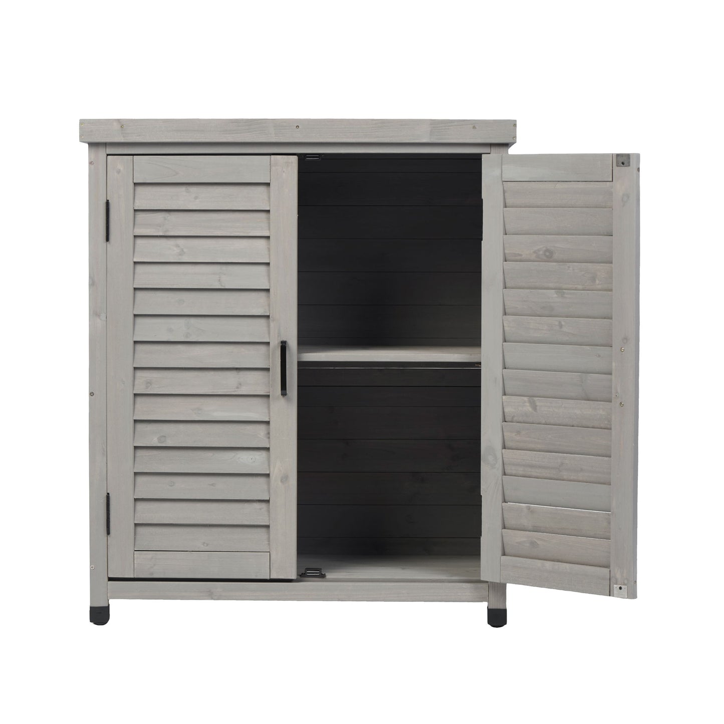 Potting Bench With Storage Cabinet And Metal Table Top For Outdoor Home Essentials