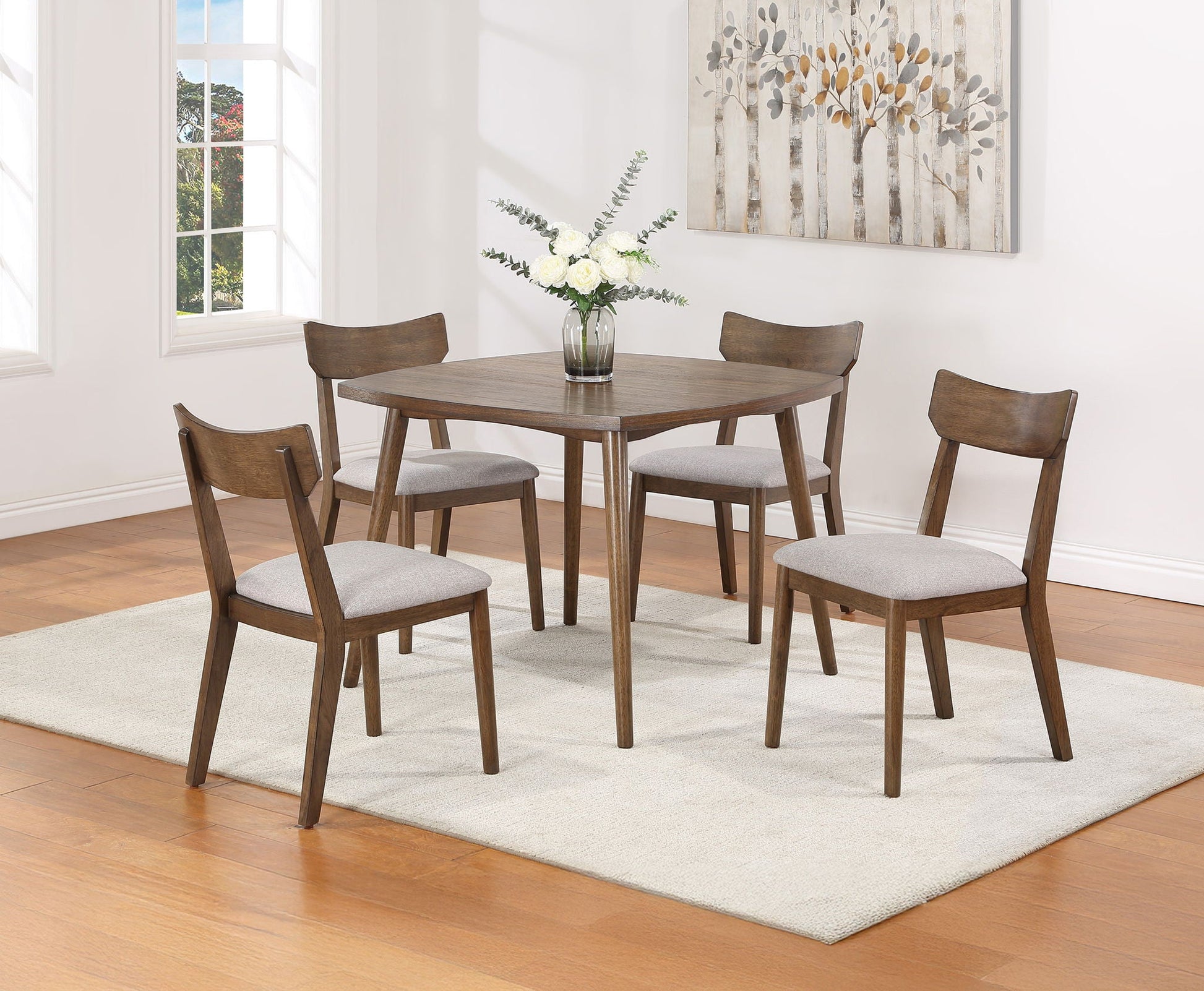 Weldon - 5 Piece Dining Room Set - Brown Crown Mark