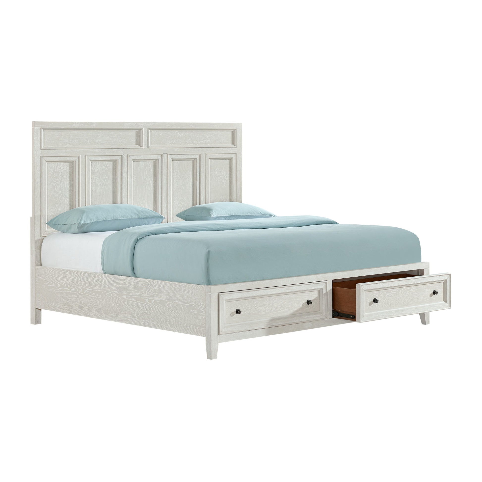 Storage Bed With Panel Headboard And Spacious Footboard Drawers Home Essentials
