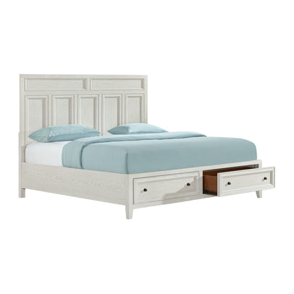 Storage Bed With Panel Headboard And Spacious Footboard Drawers Home Essentials